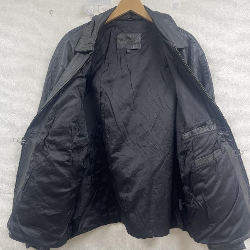 古着 USED ジャケット、上着 レザージャケット BRANDINI ジップアップ ラムレザー 羊革 ジャケット アウター L 黒 / ブラック / black メンズ USED 古着 中古 50161826