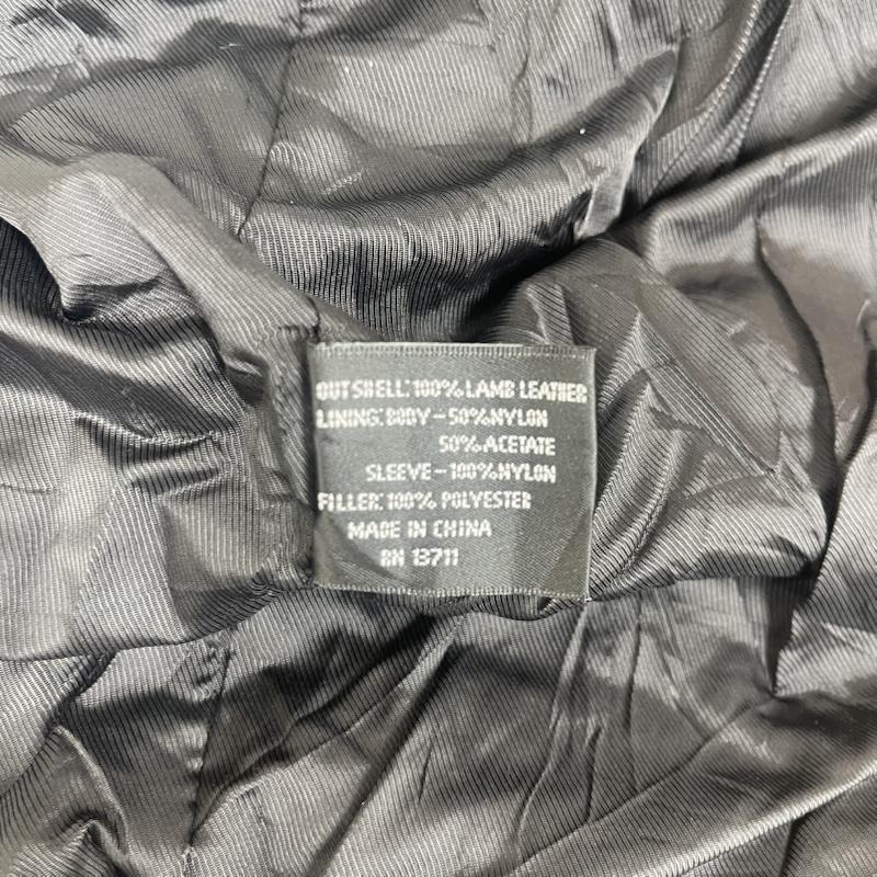 古着 USED ジャケット、上着 レザージャケット BRANDINI ジップアップ ラムレザー 羊革 ジャケット アウター L 黒 / ブラック / black メンズ USED 古着 中古 50161826
