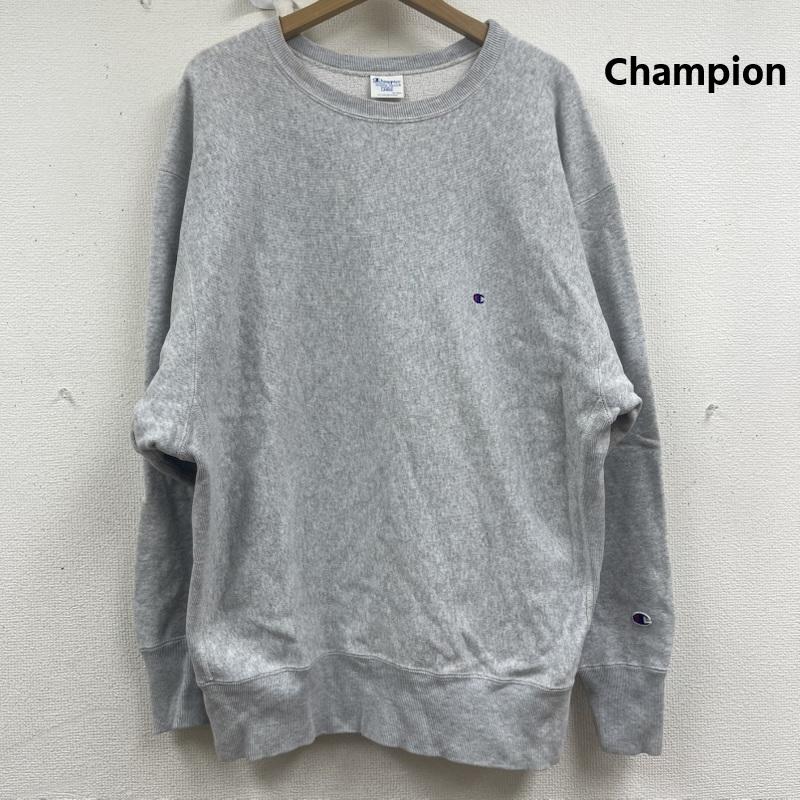 チャンピオン Champion トレーナー 長袖 REVERSE WEAVE ロゴ刺繍 スウェット トレーナー c8-j027 L 灰 / グレー / gray メンズ USED 古着 中古 50161827