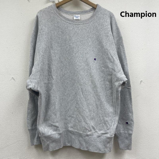 チャンピオン Champion トレーナー 長袖 REVERSE WEAVE ロゴ刺繍 スウェット トレーナー c8-j027 L 灰 / グレー / gray メンズ USED 古着 中古 50161827