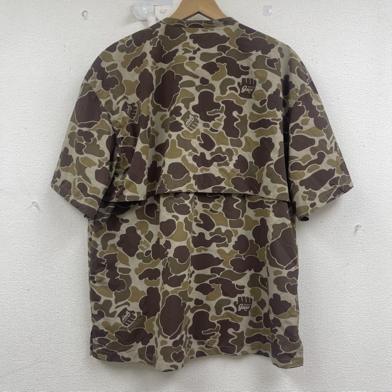 古着 USED シャツ、ブラウス 半袖 GRIP SWANY UPPLEX CAMP SHIRT DUCK CAMO シャツ gss-32 M カーキオリーブ / カーキオリーブ / メンズ USED 古着 中古 50161829