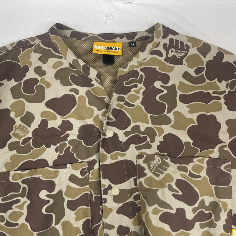 古着 USED シャツ、ブラウス 半袖 GRIP SWANY UPPLEX CAMP SHIRT DUCK CAMO シャツ gss-32 M カーキオリーブ / カーキオリーブ / メンズ USED 古着 中古 50161829