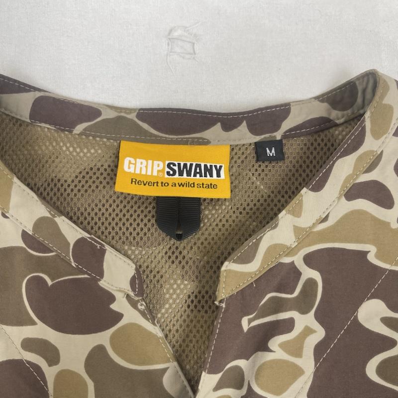古着 USED シャツ、ブラウス 半袖 GRIP SWANY UPPLEX CAMP SHIRT DUCK CAMO シャツ gss-32 M カーキオリーブ / カーキオリーブ / メンズ USED 古着 中古 50161829