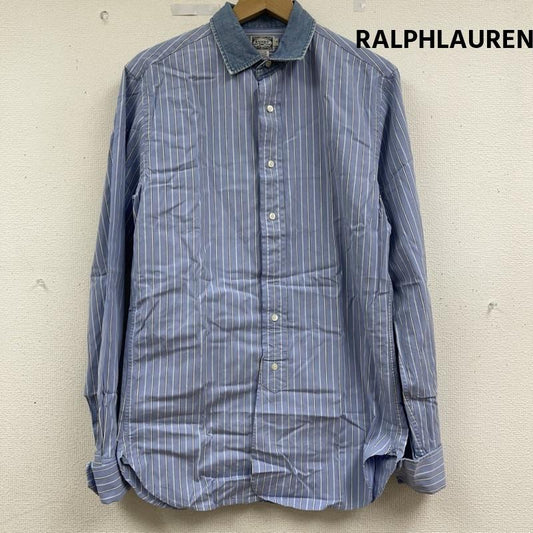ラルフローレン RALPHLAUREN シャツ、ブラウス 長袖 RUGBY NEW-YORK ビッグサイズ ストライプ シャツ S 青 / ブルー / blue メンズ USED 古着 中古 50161838