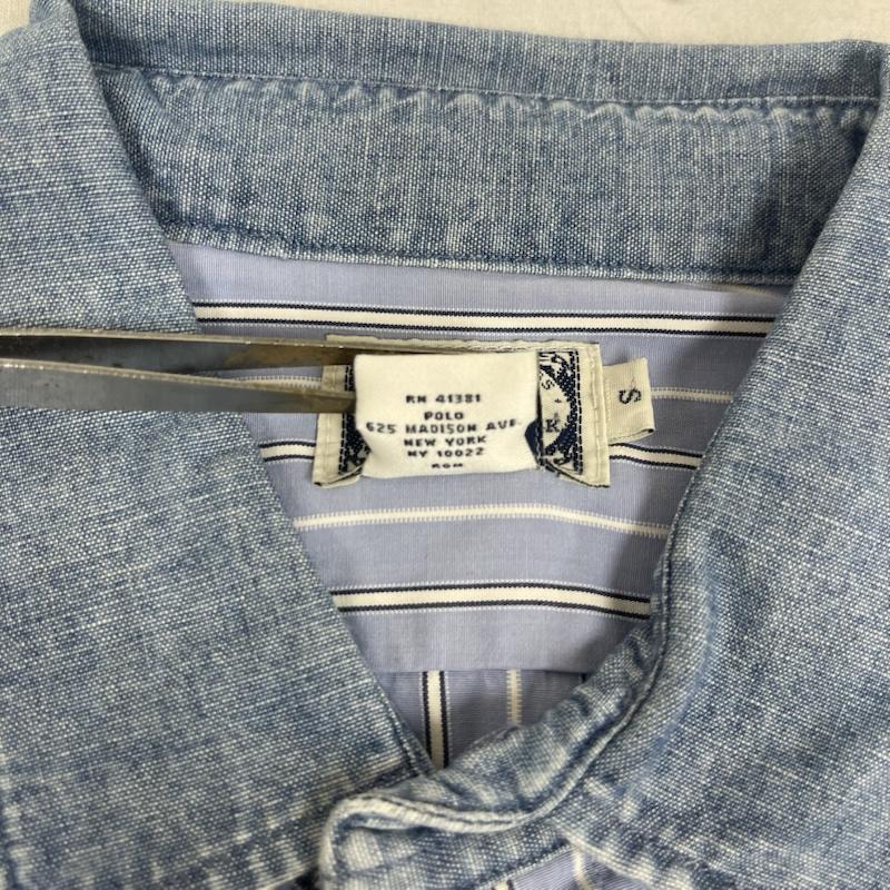 ラルフローレン RALPHLAUREN シャツ、ブラウス 長袖 RUGBY NEW-YORK ビッグサイズ ストライプ シャツ S 青 / ブルー / blue メンズ USED 古着 中古 50161838