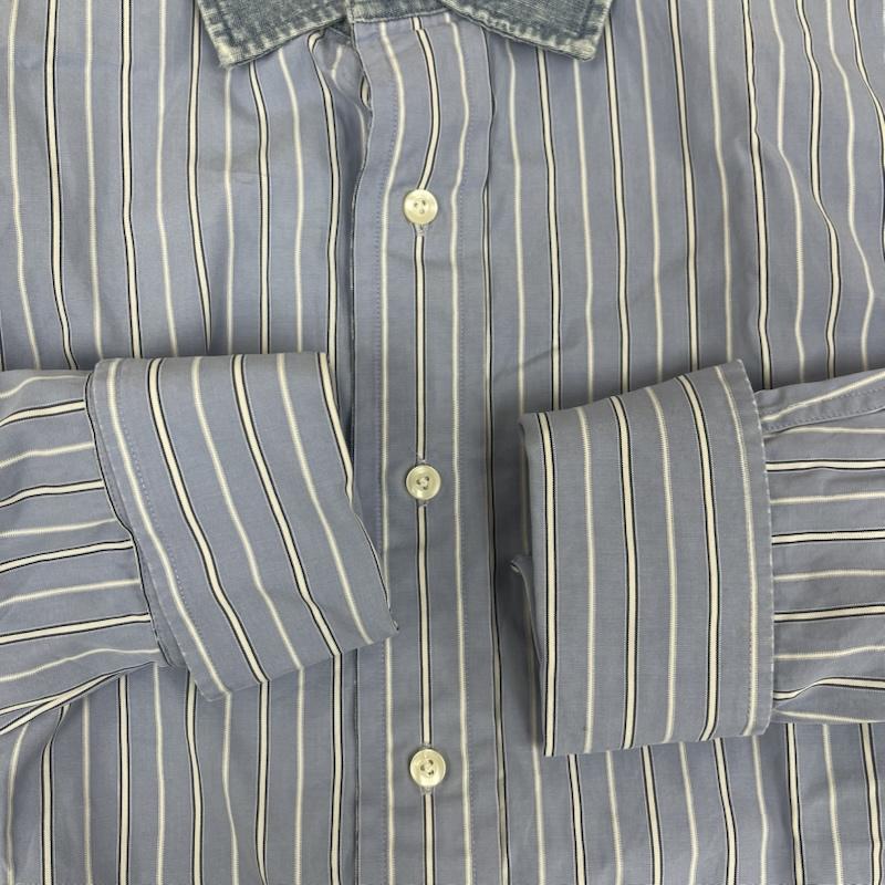 ラルフローレン RALPHLAUREN シャツ、ブラウス 長袖 RUGBY NEW-YORK ビッグサイズ ストライプ シャツ S 青 / ブルー / blue メンズ USED 古着 中古 50161838