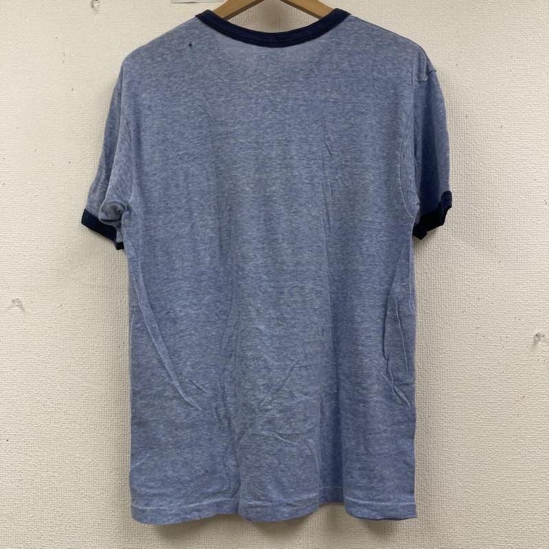 ヘインズ HANES Tシャツ 半袖 70s 80s USA製 ヴィンテージ トリム リンガー Tシャツ L 青 / ブルー / blue メンズ USED 古着 中古 50161839