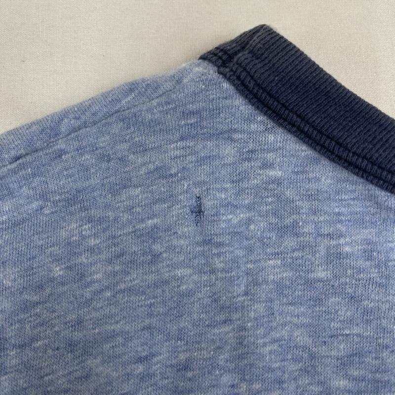 ヘインズ HANES Tシャツ 半袖 70s 80s USA製 ヴィンテージ トリム リンガー Tシャツ L 青 / ブルー / blue メンズ USED 古着 中古 50161839