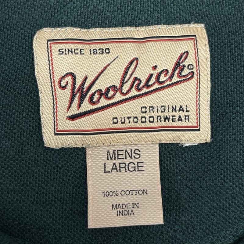 ウールリッチ WOOLRICH ポロシャツ 半袖 90年代 ビンテージ インド製 鹿の子 コットン ポロシャツ 90s VINTAGE L 緑 / グリーン / green メンズ USED 古着 中古 50161842
