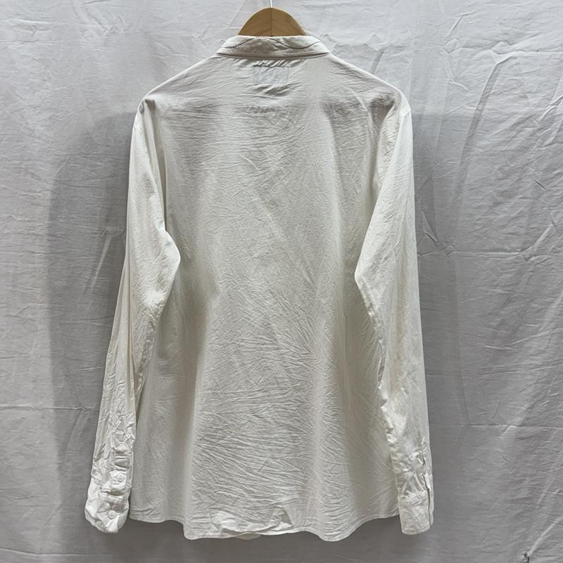 グラム glamb シャツ、ブラウス 長袖 襟刺繍 One Two Three プリント 長袖 シャツ 4 白 / ホワイト / white メンズ USED 古着 中古 50161844