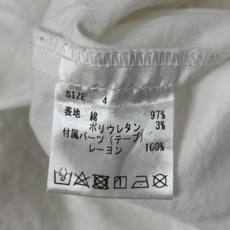 グラム glamb シャツ、ブラウス 長袖 襟刺繍 One Two Three プリント 長袖 シャツ 4 白 / ホワイト / white メンズ USED 古着 中古 50161844