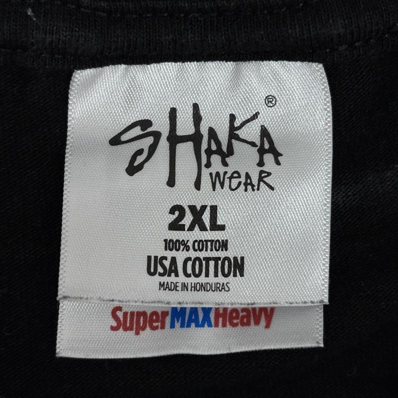 古着 USED Tシャツ 半袖 SHAKA wear SILVER＆BLACK NATION スカル ロゴ プリント ビッグサイズ Tシャツ XXL 黒 / ブラック / black メンズ USED 古着 中古 50161849