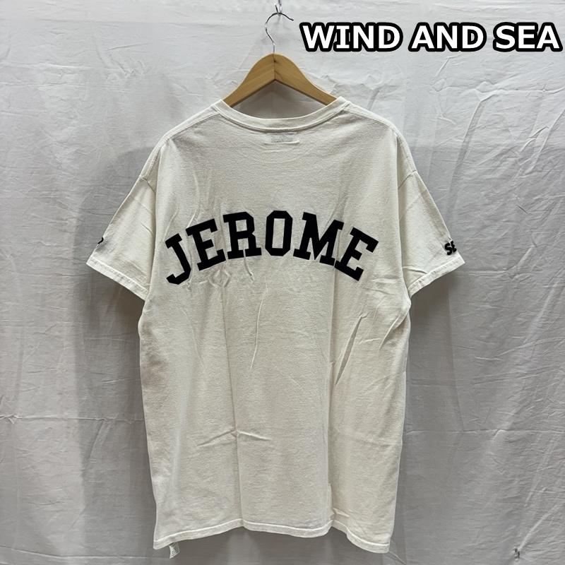 ウィンダンシー WIND AND SEA Tシャツ 半袖 WDS-CS-123 JEROME バック フェルト プリント クルーネック 半袖 Tシャツ L 白 / ホワイト / white メンズ USED 古着 中古 50161852