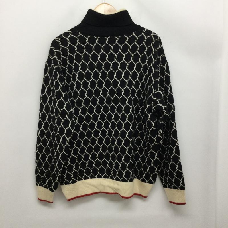 ジャンフランコフェレ GIANFRANCO FERRE ニット、セーター 長袖 gianfranco ferre ニット タートル　ホッケー 46 総柄 黒 / ブラック / black メンズ USED 古着 中古 50161853