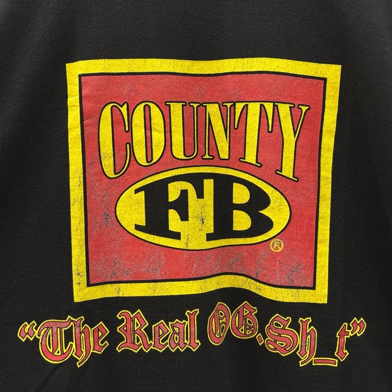 古着 USED Tシャツ 半袖 COUNTY FB ロゴ プリント クルーネック 半袖 Tシャツ ビッグサイズ XXL 黒 / ブラック / black メンズ USED 古着 中古 50161858