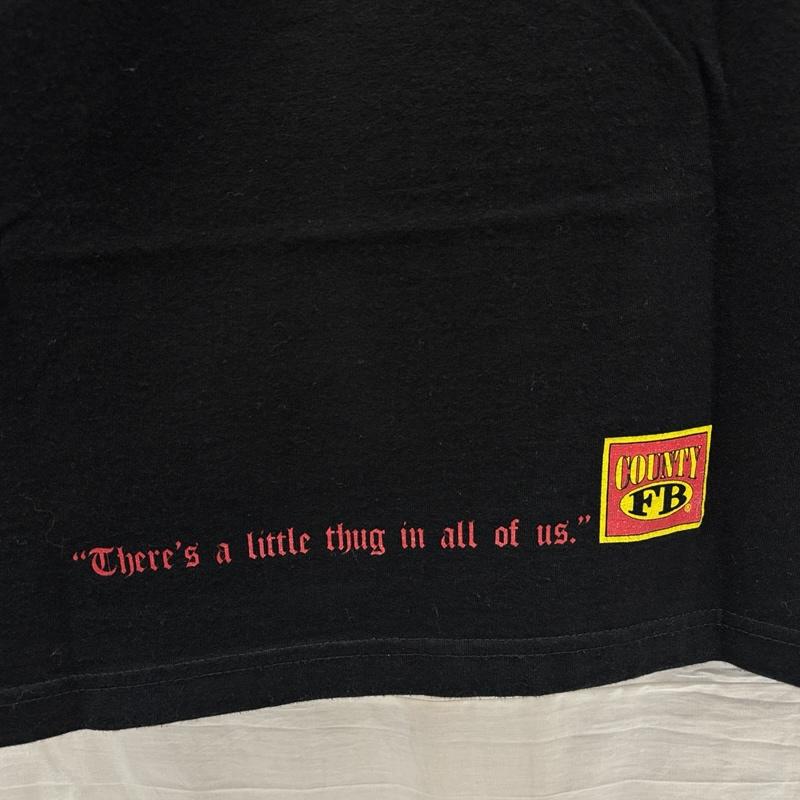 古着 USED Tシャツ 半袖 COUNTY FB ロゴ プリント クルーネック 半袖 Tシャツ ビッグサイズ XXL 黒 / ブラック / black メンズ USED 古着 中古 50161858