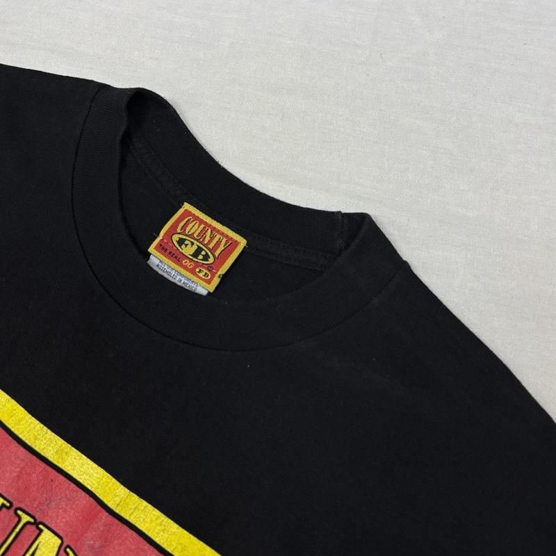 古着 USED Tシャツ 半袖 COUNTY FB ロゴ プリント クルーネック 半袖 Tシャツ ビッグサイズ XXL 黒 / ブラック / black メンズ USED 古着 中古 50161858