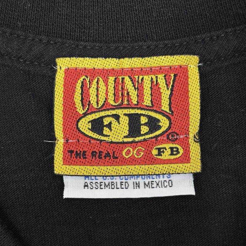 古着 USED Tシャツ 半袖 COUNTY FB ロゴ プリント クルーネック 半袖 Tシャツ ビッグサイズ XXL 黒 / ブラック / black メンズ USED 古着 中古 50161858