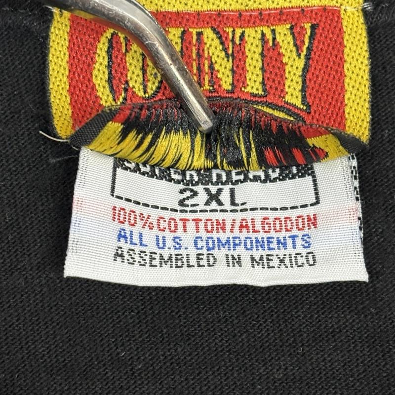 古着 USED Tシャツ 半袖 COUNTY FB ロゴ プリント クルーネック 半袖 Tシャツ ビッグサイズ XXL 黒 / ブラック / black メンズ USED 古着 中古 50161858