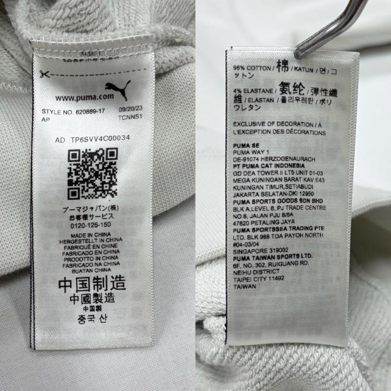 プーマ PUMA パーカー 長袖 RHUIGI RHUDE ルイージグラフィック コラボ フーディー ロゴ パーカー ユニセックス 620889-17 S ロゴ、文字 X 刺繍 ベージュ / ベージュ / beige X 紺 / ネイビー / navy メンズ USED 古着 中古 50161866