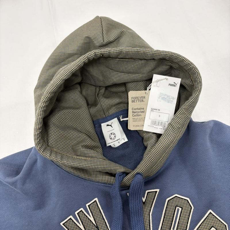 プーマ PUMA パーカー 長袖 RHUIGI RHUDE ルイージグラフィック コラボ フーディー ロゴ パーカー ユニセックス 620889-56 S ロゴ、文字 X 刺繍 紺 / ネイビー / navy X ベージュ / ベージュ / beige X 黒 / ブラック / black メンズ USED 古着 中古 50161867
