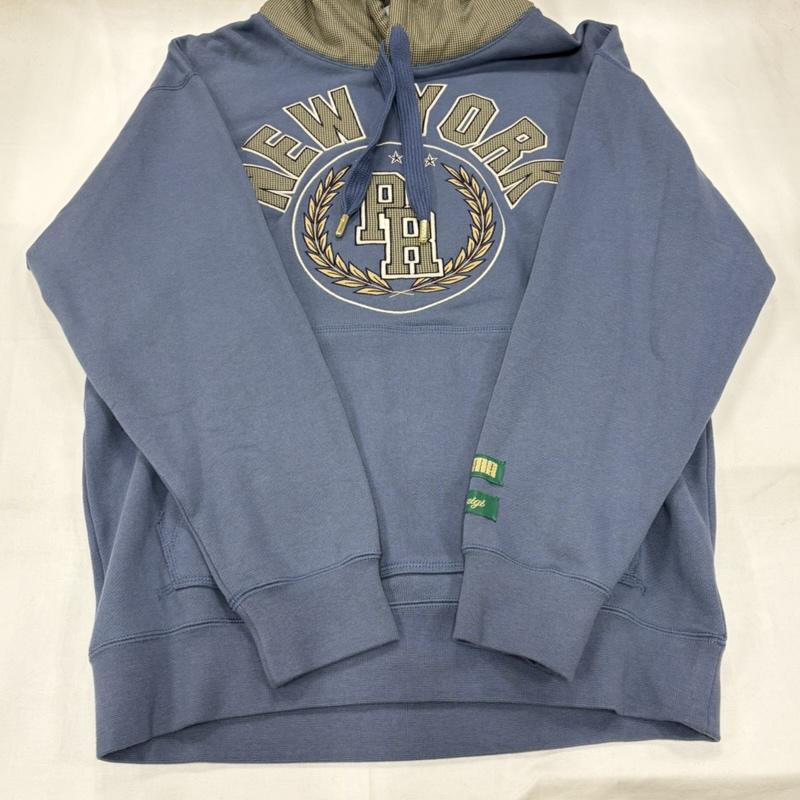 プーマ PUMA パーカー 長袖 RHUIGI RHUDE ルイージグラフィック コラボ フーディー ロゴ パーカー ユニセックス 620889-56 S ロゴ、文字 X 刺繍 紺 / ネイビー / navy X ベージュ / ベージュ / beige X 黒 / ブラック / black メンズ USED 古着 中古 50161867