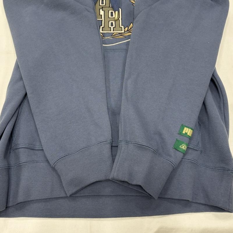 プーマ PUMA パーカー 長袖 RHUIGI RHUDE ルイージグラフィック コラボ フーディー ロゴ パーカー ユニセックス 620889-56 S ロゴ、文字 X 刺繍 紺 / ネイビー / navy X ベージュ / ベージュ / beige X 黒 / ブラック / black メンズ USED 古着 中古 50161867