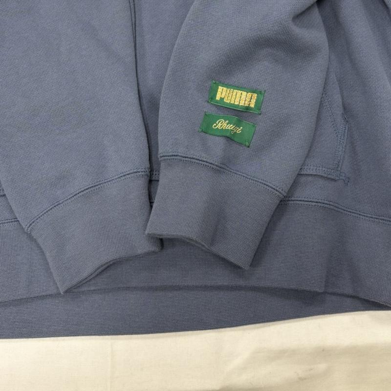 プーマ PUMA パーカー 長袖 RHUIGI RHUDE ルイージグラフィック コラボ フーディー ロゴ パーカー ユニセックス 620889-56 S ロゴ、文字 X 刺繍 紺 / ネイビー / navy X ベージュ / ベージュ / beige X 黒 / ブラック / black メンズ USED 古着 中古 50161867