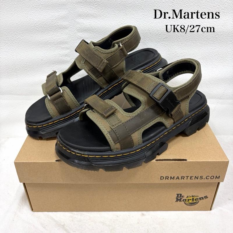 ドクターマーチン Dr.Martens サンダル サンダル マルチ ストラップ サンダル FORSTER II フォースター2 UK：8 無地 カーキ / カーキ / khaki メンズ USED 古着 中古 50161868