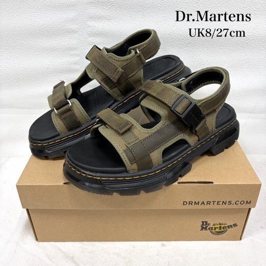 ドクターマーチン Dr.Martens サンダル サンダル マルチ ストラップ サンダル FORSTER II フォースター2 UK：8 無地 カーキ / カーキ / khaki メンズ USED 古着 中古 50161868