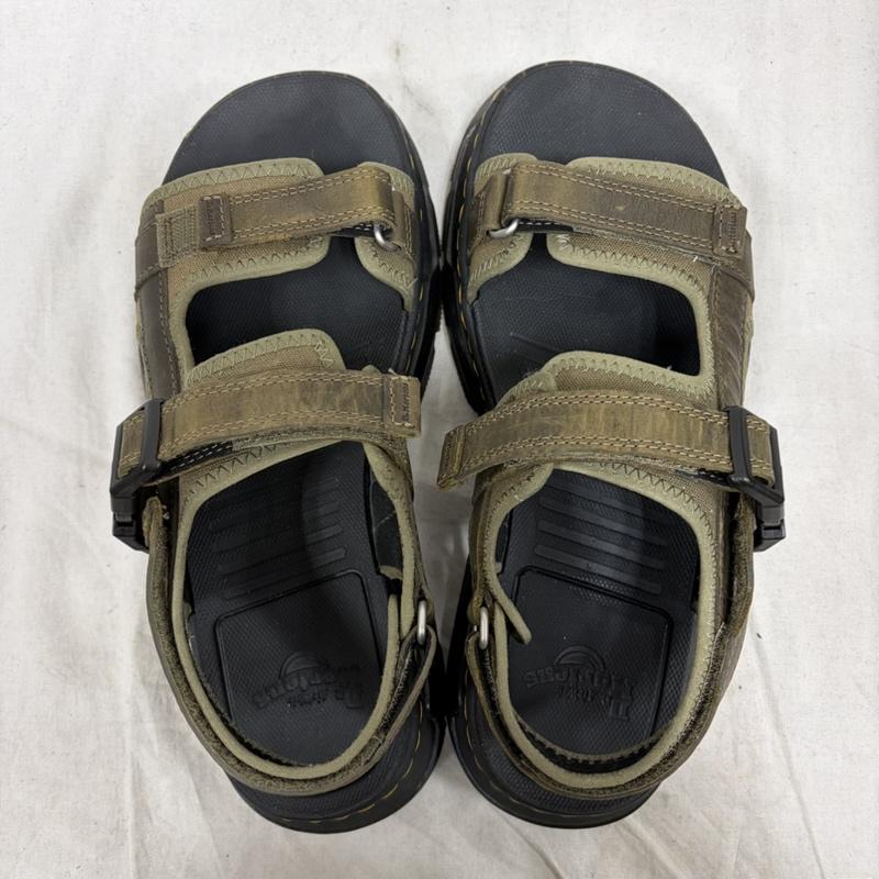 ドクターマーチン Dr.Martens サンダル サンダル マルチ ストラップ サンダル FORSTER II フォースター2 UK：8 無地 カーキ / カーキ / khaki メンズ USED 古着 中古 50161868