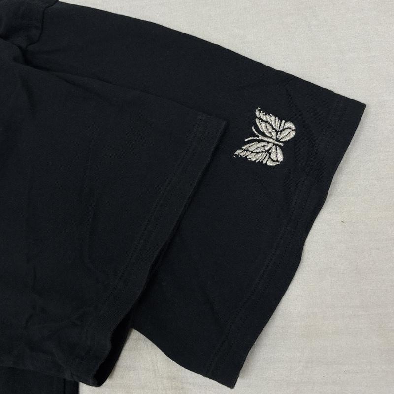 ニードルス Needles Tシャツ 半袖 IN942 ロゴ 刺繍 半袖 ポケット Tシャツ ポケT L 黒 / ブラック / black メンズ USED 古着 中古 50161871