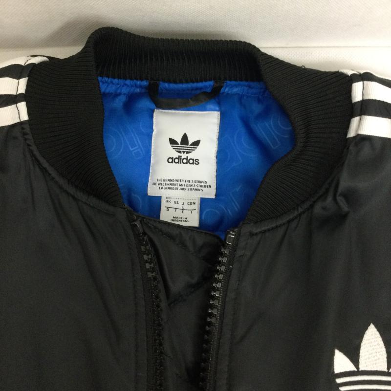 アディダス adidas ジャケット、上着 ジャンパー、ブルゾン adidas LONG BOMBER JACKET　ED7600 L 無地 黒 / ブラック / black レディース USED 古着 中古 50161872