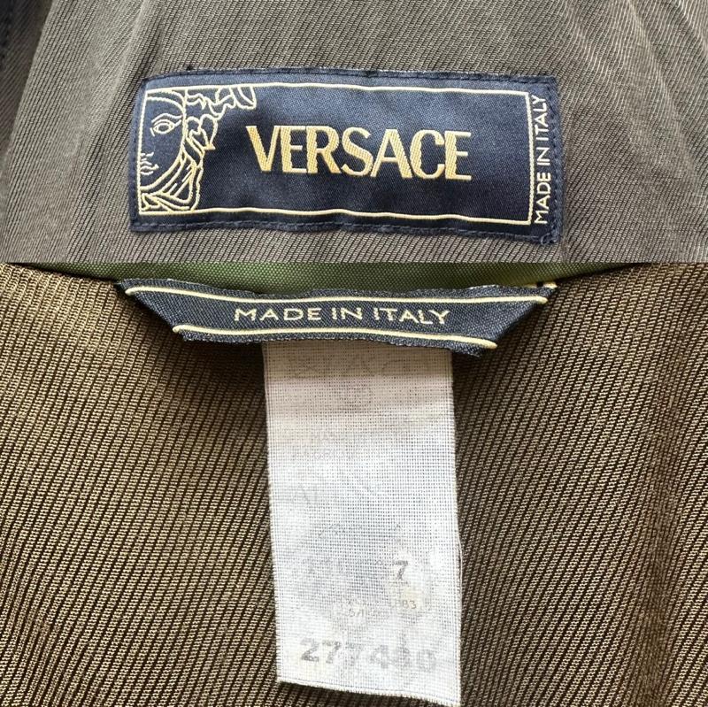 ヴェルサーチ VERSACE コート コート一般 中綿 フード モッズ コート - カーキオリーブ / カーキオリーブ / メンズ USED 古着 中古 50161876