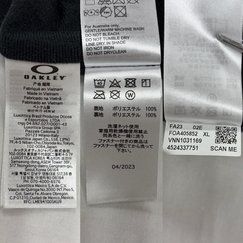 オークリー OAKLEY パンツ ワークパンツ、ペインターパンツ ナイロン ジョガー トラック パンツ ロゴ プリント XXL ワンポイント X ロゴ、文字 X プリント 黒 / ブラック / black X 白 / ホワイト / white メンズ USED 古着 中古 50161878