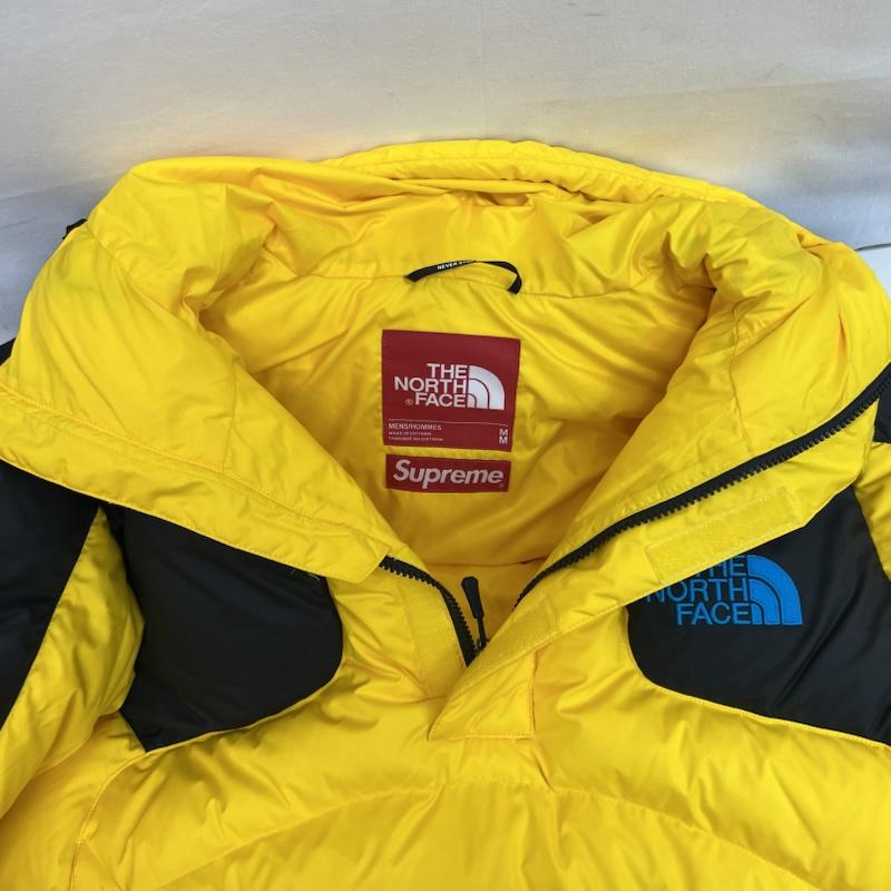 シュプリーム×ノースフェイス Supreme×THE NORTH FACE ジャケット、上着 ダウンジャケット 800 フィル ハーフ ジップ フーディー プルオーバー ND52205I M 黄 / イエロー / yellow X 黒 / ブラック / black メンズ USED 古着 中古 50161883