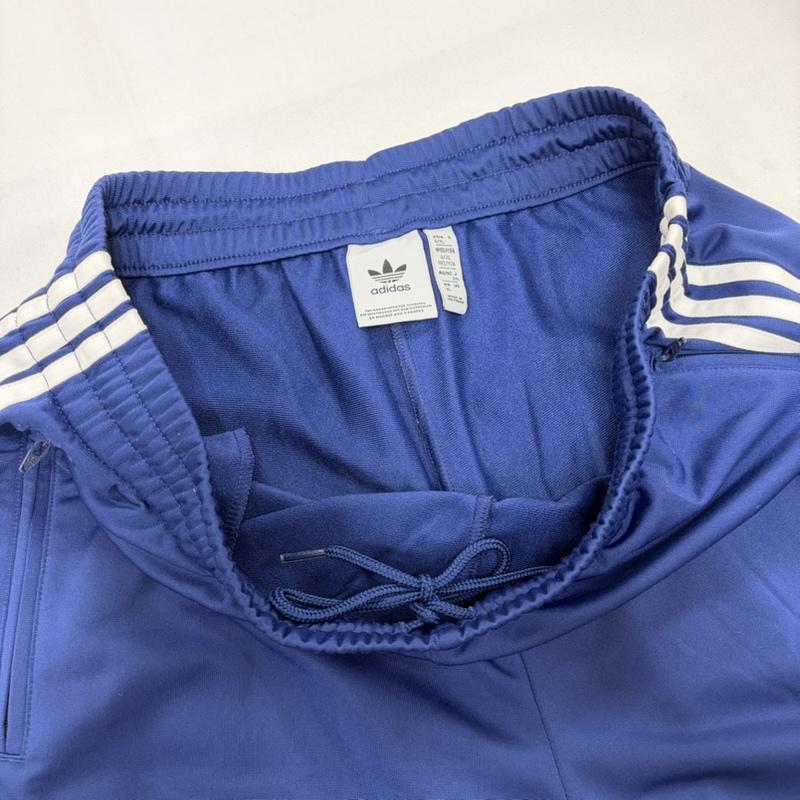 アディダス adidas パンツ ワークパンツ、ペインターパンツ トラックパンツ ジャージ サイドジップ ロゴ 刺繍 XXL ワンポイント X ロゴ、文字 X 刺繍 紺 / ネイビー / navy X 白 / ホワイト / white メンズ USED 古着 中古 50161884