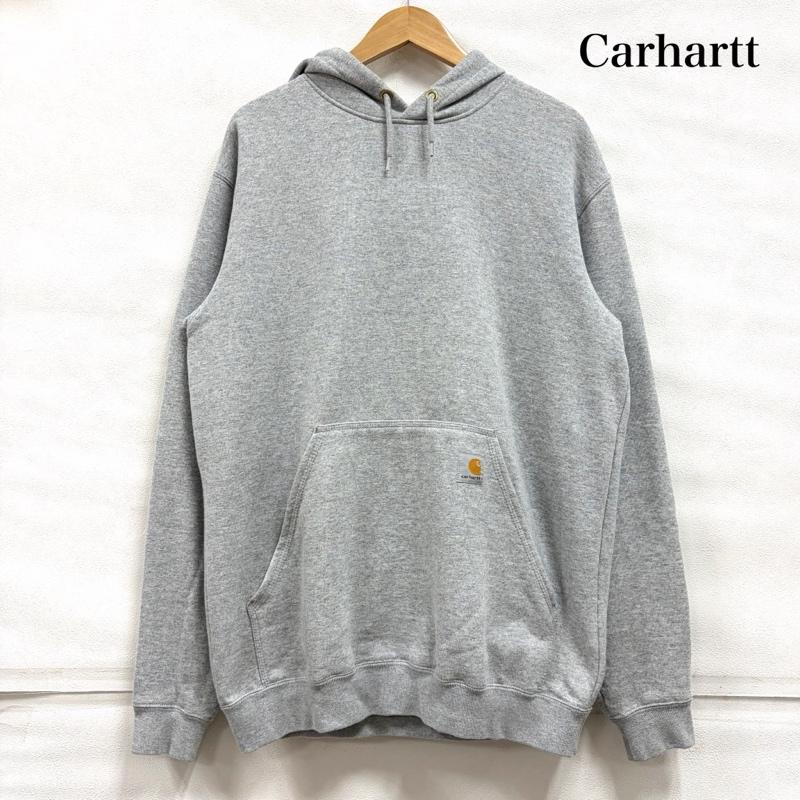 カーハート Carhartt パーカー 長袖 パーカー スウェット プルオーバー フーディー ロゴ 裏起毛 LOOSEFIT M ワンポイント X ロゴ、文字 灰 / グレー / gray メンズ USED 古着 中古 50161887