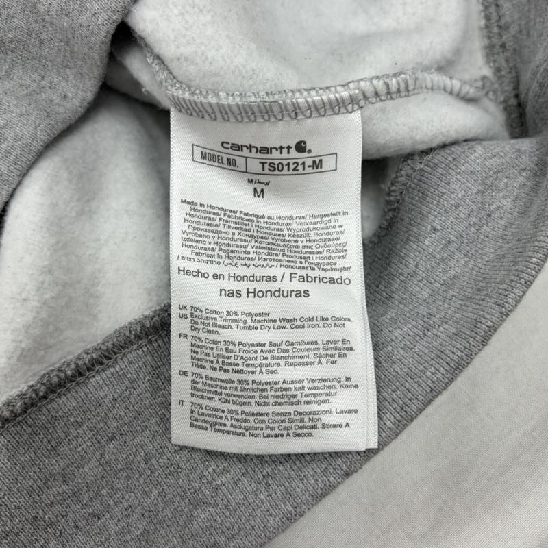 カーハート Carhartt パーカー 長袖 パーカー スウェット プルオーバー フーディー ロゴ 裏起毛 LOOSEFIT M ワンポイント X ロゴ、文字 灰 / グレー / gray メンズ USED 古着 中古 50161887
