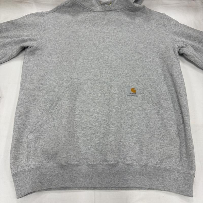 カーハート Carhartt パーカー 長袖 パーカー スウェット プルオーバー フーディー ロゴ 裏起毛 LOOSEFIT M ワンポイント X ロゴ、文字 灰 / グレー / gray メンズ USED 古着 中古 50161887