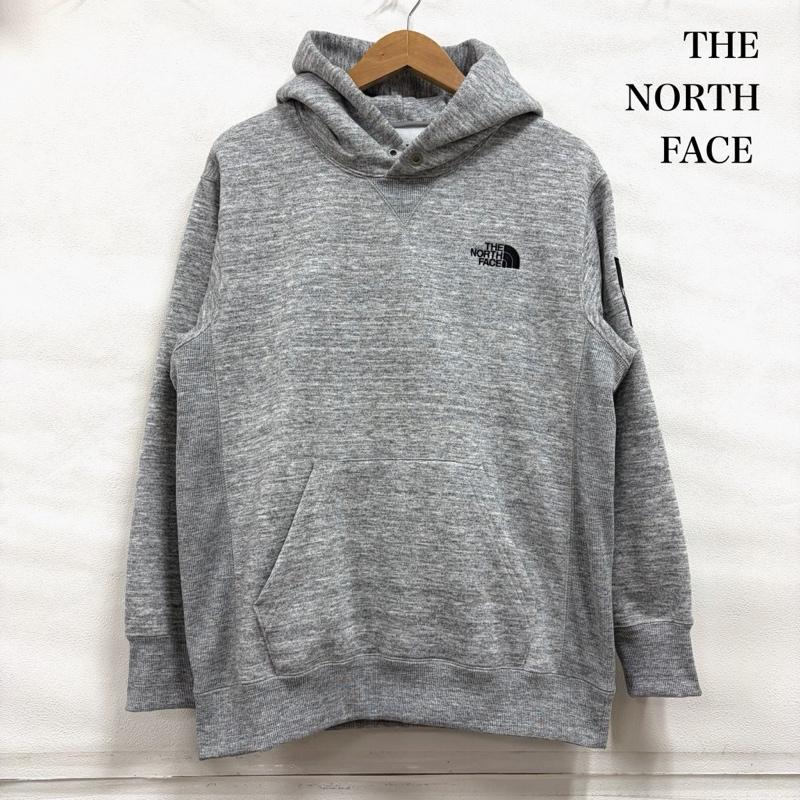 ザノースフェイス THE NORTH FACE パーカー 長袖 スクエアロゴ フーディー プルオーバー パーカー スウェット 刺繍 NT62039 M ロゴ、文字 X 刺繍 灰 / グレー / gray X 黒 / ブラック / black メンズ USED 古着 中古 50161889