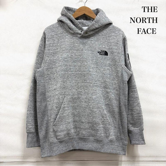 ザノースフェイス THE NORTH FACE パーカー 長袖 スクエアロゴ フーディー プルオーバー パーカー スウェット 刺繍 NT62039 M ロゴ、文字 X 刺繍 灰 / グレー / gray X 黒 / ブラック / black メンズ USED 古着 中古 50161889
