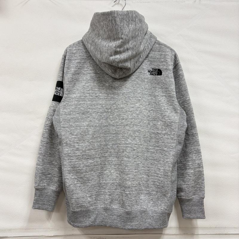 ザノースフェイス THE NORTH FACE パーカー 長袖 スクエアロゴ フーディー プルオーバー パーカー スウェット 刺繍 NT62039 M ロゴ、文字 X 刺繍 灰 / グレー / gray X 黒 / ブラック / black メンズ USED 古着 中古 50161889