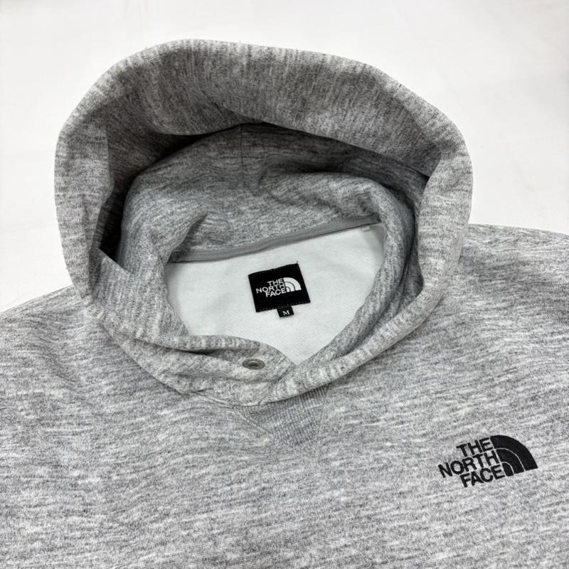 ザノースフェイス THE NORTH FACE パーカー 長袖 スクエアロゴ フーディー プルオーバー パーカー スウェット 刺繍 NT62039 M ロゴ、文字 X 刺繍 灰 / グレー / gray X 黒 / ブラック / black メンズ USED 古着 中古 50161889