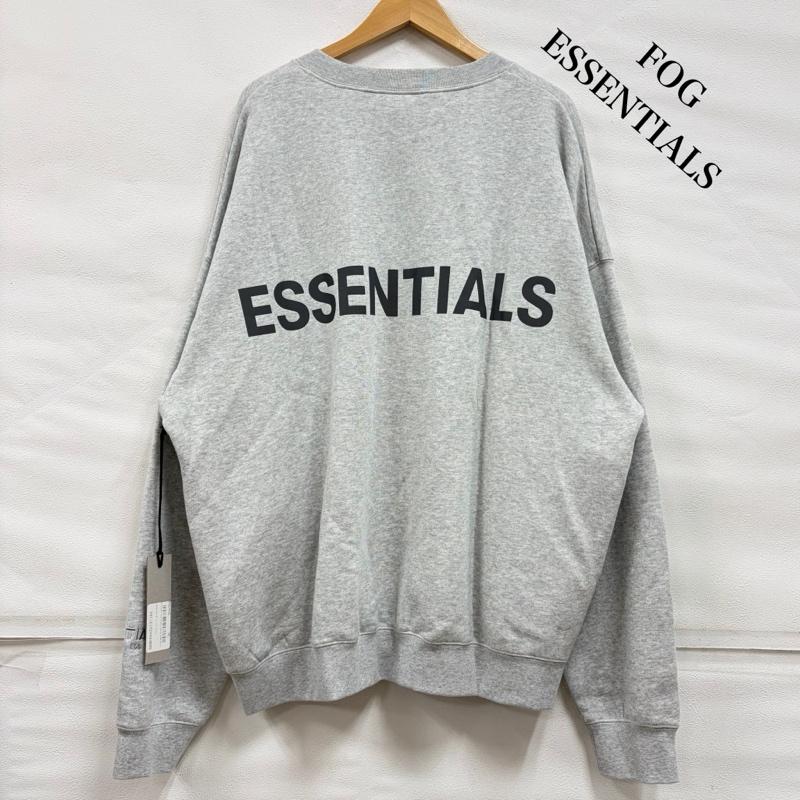 エフオージーエッセンシャルズ FOG ESSENTIALS トレーナー 長袖 バックロゴ プリント スウェット プルオーバー トレーナー XL ロゴ、文字 X プリント 灰 / グレー / gray メンズ USED 古着 中古 50161892