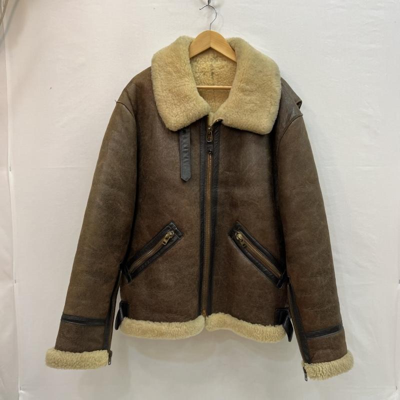 ゴールデンベア Golden Bear ジャケット、上着 フライトジャケット B-9 リアルムートンレザー フライトジャケット 42 茶 / ブラウン / brown メンズ USED 古着 中古 50161893