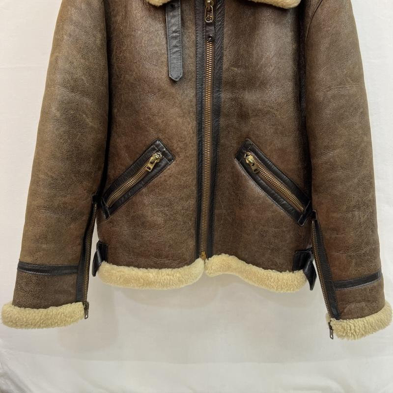 ゴールデンベア Golden Bear ジャケット、上着 フライトジャケット B-9 リアルムートンレザー フライトジャケット 42 茶 / ブラウン / brown メンズ USED 古着 中古 50161893