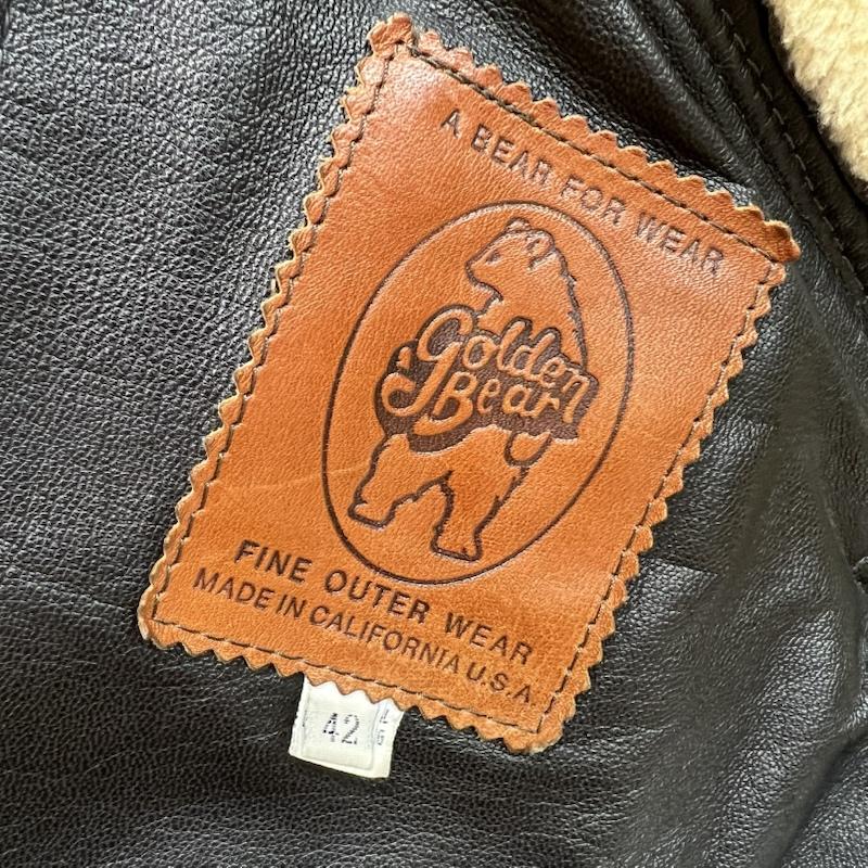 ゴールデンベア Golden Bear ジャケット、上着 フライトジャケット B-9 リアルムートンレザー フライトジャケット 42 茶 / ブラウン / brown メンズ USED 古着 中古 50161893