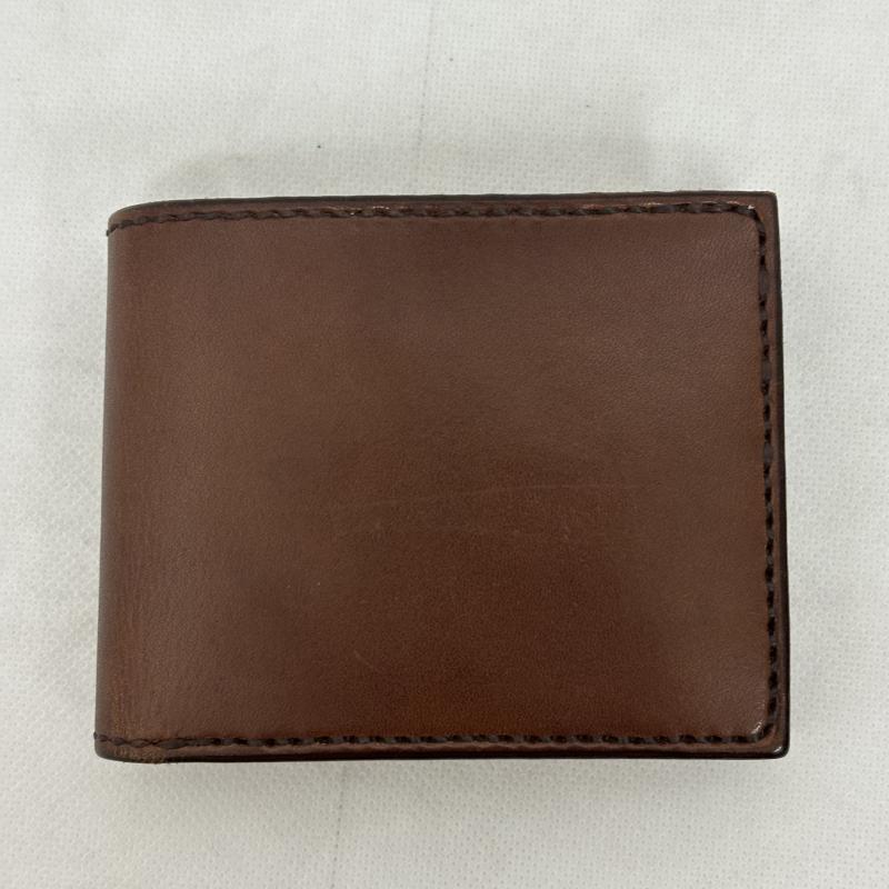 レザー レザー 財布 二つ折り JAINDIANA LEATHER WORKS ジャインディアナ 革財布 サドルレザー ハーフウォレット YH-12 - 茶 / ブラウン / brown メンズ USED 古着 中古 50161898