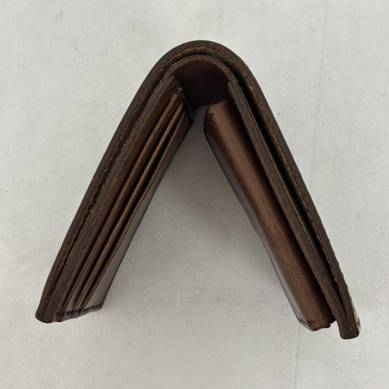 レザー レザー 財布 二つ折り JAINDIANA LEATHER WORKS ジャインディアナ 革財布 サドルレザー ハーフウォレット YH-12 - 茶 / ブラウン / brown メンズ USED 古着 中古 50161898